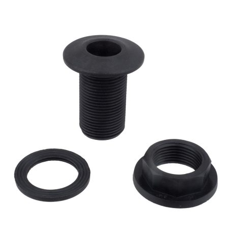 Vízkifolyó/átvezető cső Ø18 52mm fekete