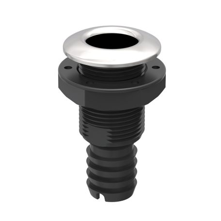 Vízkifolyó csőcsonkkal inox gyűrűvel Ø16 85mm SEAFLO