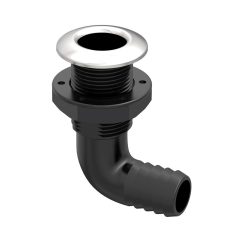   Vízkifolyó 90° csőcsonkkal Ø32 mm inox gyűrűvel SEAFLO