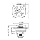 Nyomáscsökkentő szelep beépíthető 50 PSI króm SEAFLO
