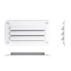 Szellőzőrács műanyag fehér  142 x 79,5 mm SEAFLO