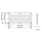 Szellőzőrács műanyag fehér  264 x 126,5 mm SEAFLO