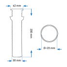 Vízkifolyó/átvezető cső Ø23 200mm fekete