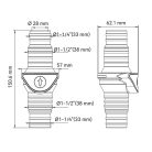 Visszacsapó szelep 33/38 -33/38 mm egyenes SEAFLO