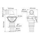 Visszacsapó szelep 19/25 -19 mm 90° SEAFLO