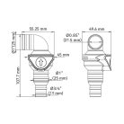 Visszacsapó szelep 19/25 -25 mm 90° SEAFLO