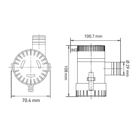 Fenékszivattyú MANUÁLIS 70l/perc 24V SEAFLO 01