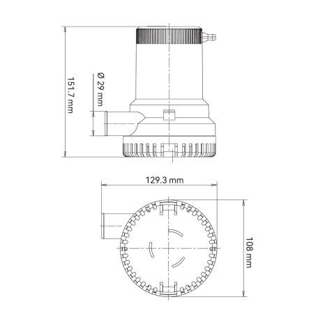 Fenékszivattyú MANUÁLIS 95l/perc 24V SEAFLO 01