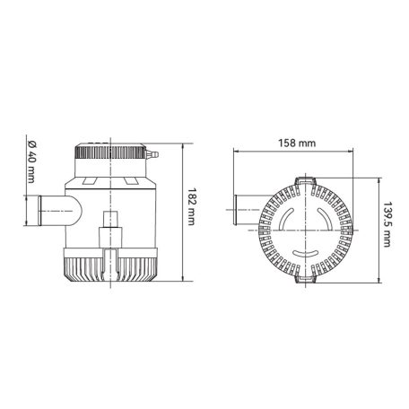 Fenékszivattyú MANUÁLIS 220l/perc 24V SEAFLO 01