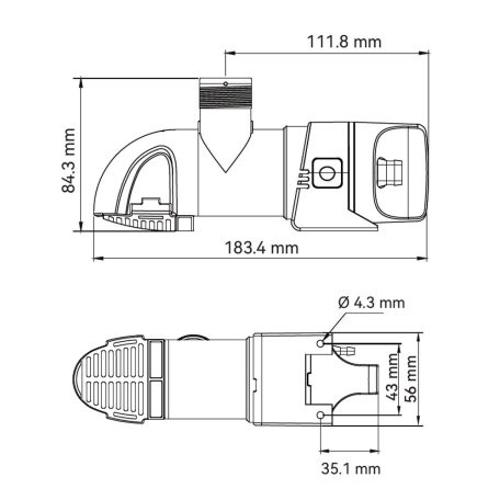 Fenékszivattyú alacsony MANUÁLIS 50l/perc 24V SEAFLO 14C