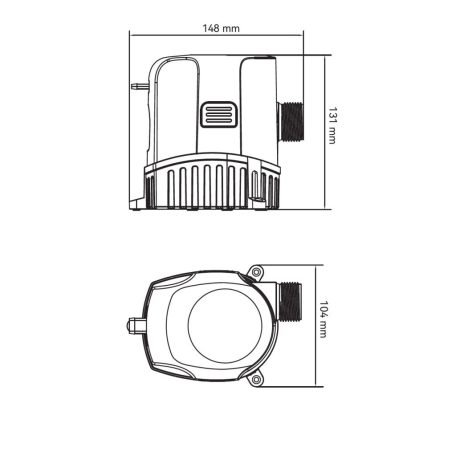 Fenékszivattyú AUTOMATA kapacitív 95l/perc 24V SEAFLO 17