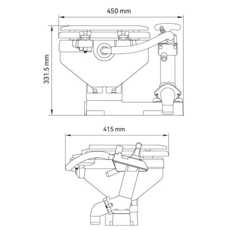 Kézi pumpás kompakt WC SEAFLO SFMTM-01