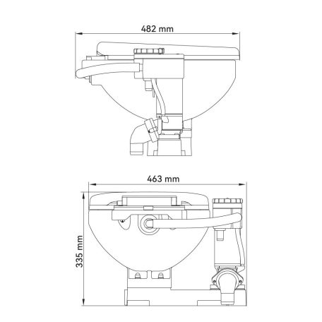 Elektromos öblítésű WC 12V Regular SEAFLO