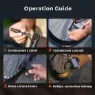 Tiny Bike Pump Pro – Hordozható elektromos kerékpárpumpa LED kijelzővel 120 PSI FLEXTAIL