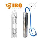 FX8 széria / IBO FX8 110/2 olasz öntöttvas mélykút szivattyú