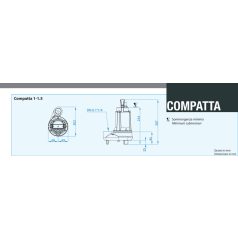   DRENO COMPATTA 1 M/G 230V Merülő szivattyú Vortex járókerékkel