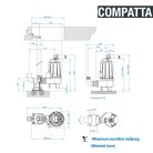 DRENO COMPATTA EVO 55 M 230V Merülő szivattyú Vortex járókerékkel