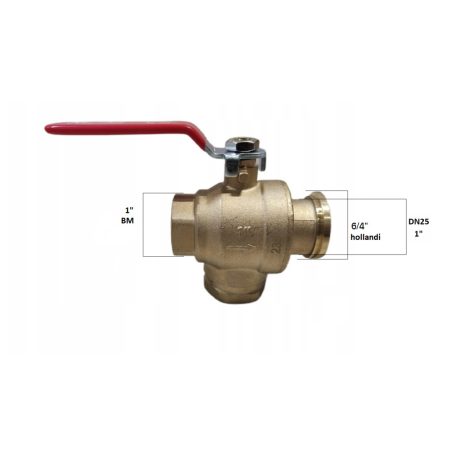 IBO Golyóscsap mágneses szűrővel DN25 x 6/4" hollandi