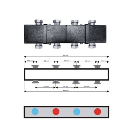 IBO Elosztó 2 körös +1 kör GP PRO-hoz - 50 kW