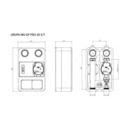 IBO GP PRO 3D-S + BETA 25-60/180 keringető szivattyú szett