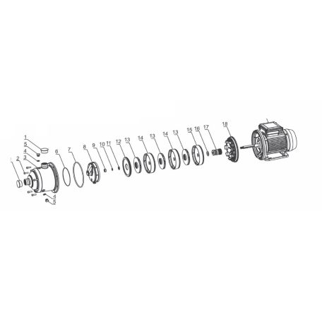 IBO HP 1300 Inox Többfokozatú önfelszívó kerti szivattyú (4 rotor)