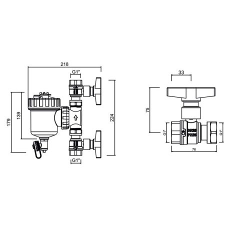 IBO IBF-08 MAX 1" Mágneses iszapleválasztó