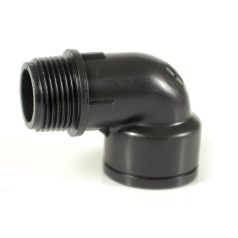 Műanyag menetes könyök idom 6/4" x 6/4" BK