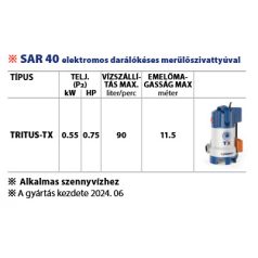 PEDROLLO SAR 40-TEX 2 Vízgyűjtő és átemelő állomás 