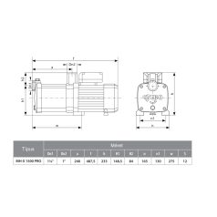   IBO MH-X 1500 Pro többfokozatú önfelszívó kerti szivattyú