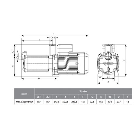 IBO MH-X 2200 PRO 400V Többfokozatú önfelszívó kerti szivattyú