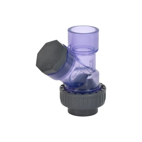 IBO átlátszó PVC golyós visszacsapó szelep DN40 PN10 (1 1/2")