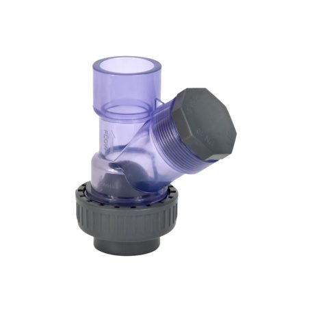 IBO átlátszó PVC golyós visszacsapó szelep DN40 PN10 (1 1/2")