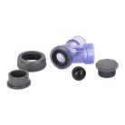 IBO átlátszó PVC golyós visszacsapó szelep DN40 PN10 (1 1/2")