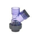 IBO átlátszó PVC golyós visszacsapó szelep DN50 PN10 (2")