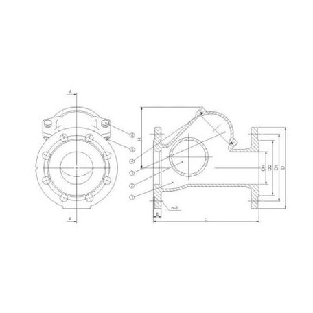Golyós visszacsapó szelep DN100 PN16 karimával