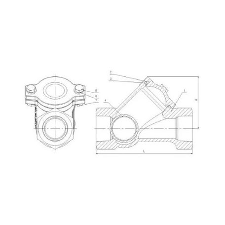 Golyós visszacsapó szelep DN40 PN16 (GW 1 1/2")